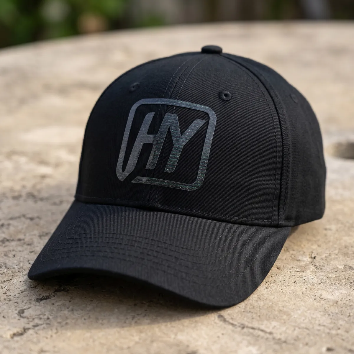HY-SiO3H-3 iridescent silicone film applied on multiple surfaces including clothing, bags and hats