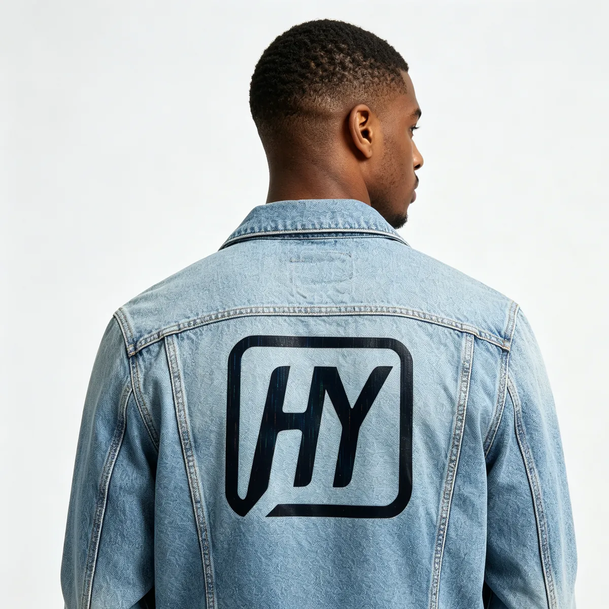 Holographic Heat Transfer Vinyl on fashion and casual wear with striking iridescent colour-shifting finish