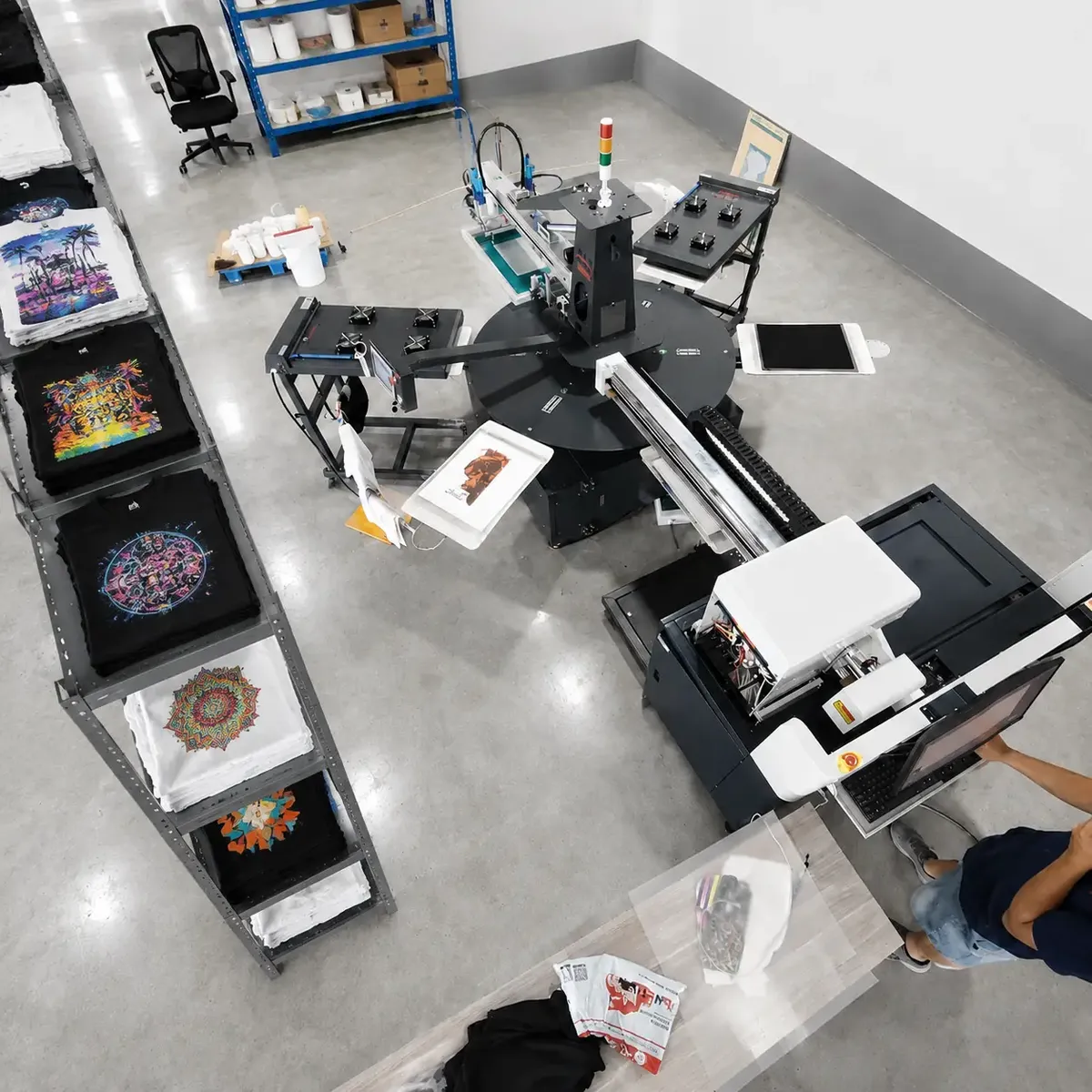 Boutique print lab apparel on-demand fulfillment with All-in-One Hybrid DTG Printer