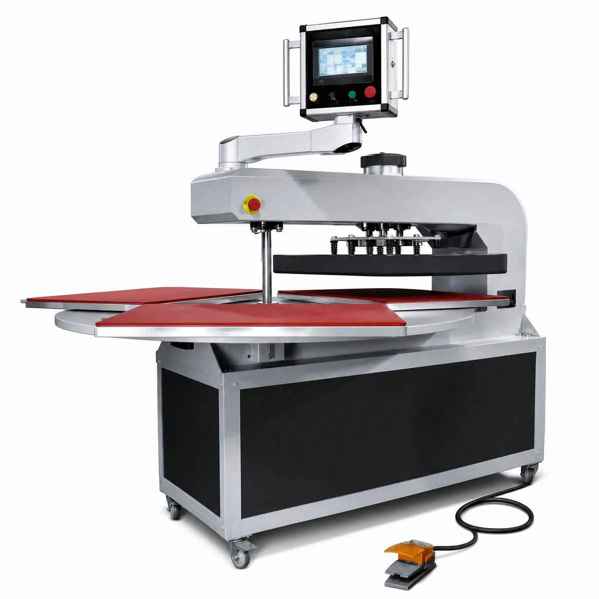 HY-PR3A FULLY AUTOMATIC TURNTABLE THREE-STATION HEAT PRESS MACHINE