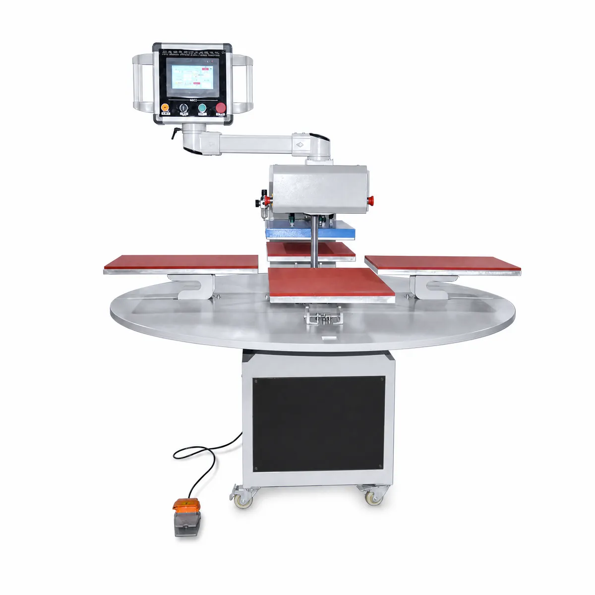 HY-PR4B FULLY AUTOMATIC TURNTABLE FOUR-STATION HEAT PRESS MACHINE