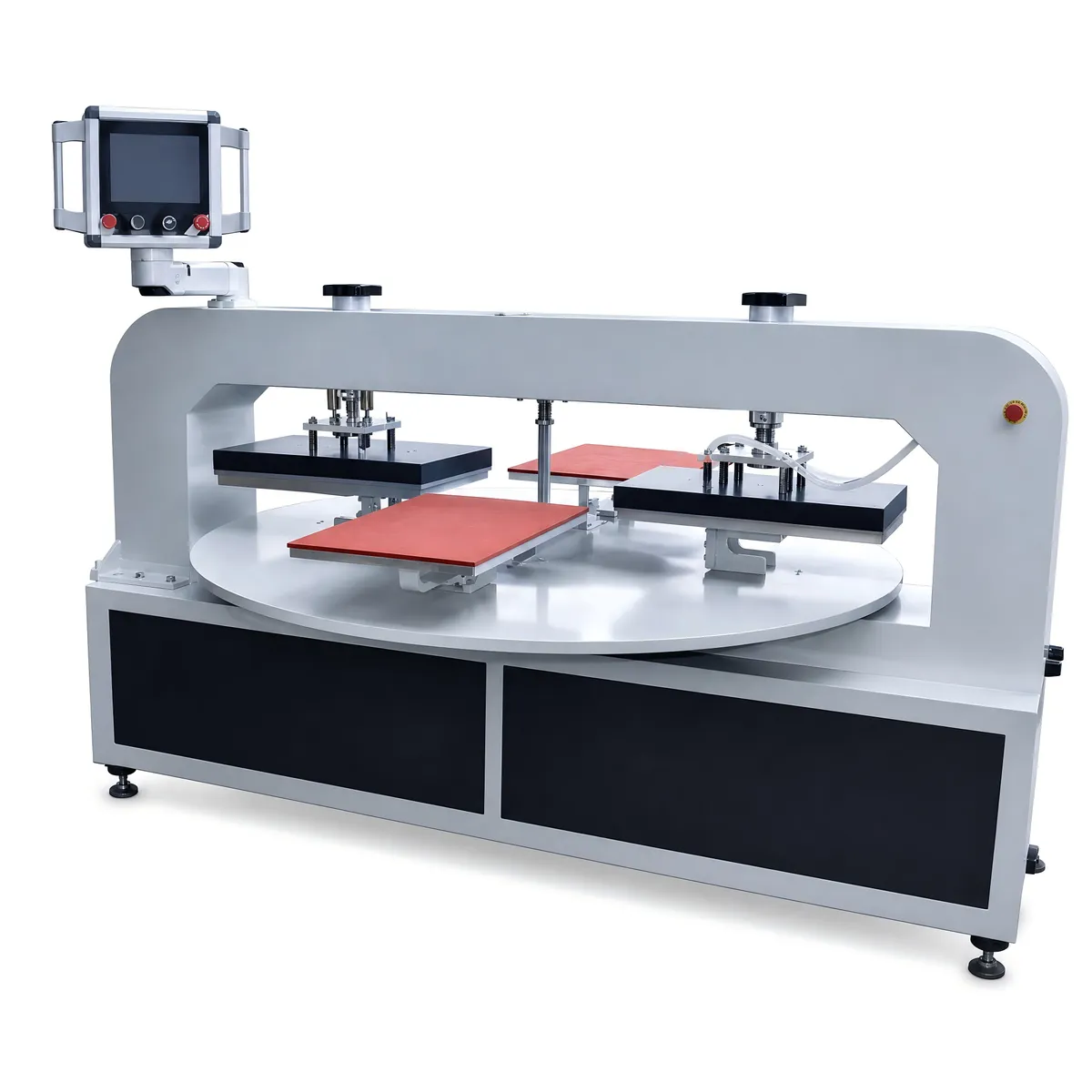 HY-PR4C FULLY AUTOMATIC ROTARY PNEUMATIC DUAL HEAD FOUR- STATION HEAT PRESS MACHINE