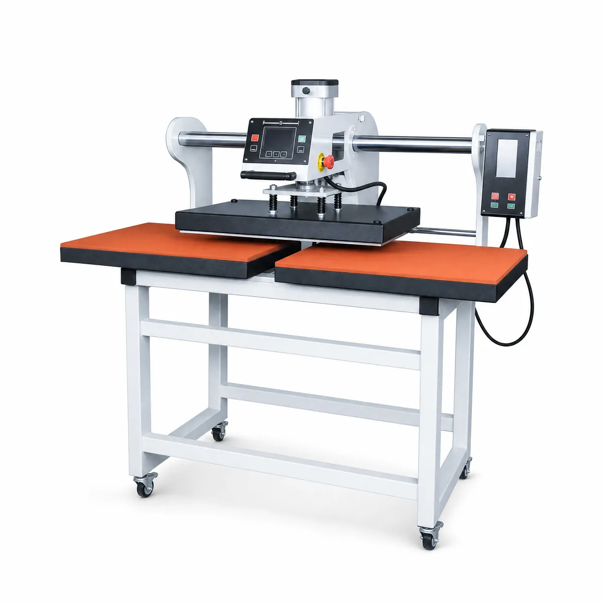 HY-PU2C UP-SLIDING PNEUMATIC DOUBLE-STATION HEAT PRESS MACHINE(THREE HEATING PLATE)