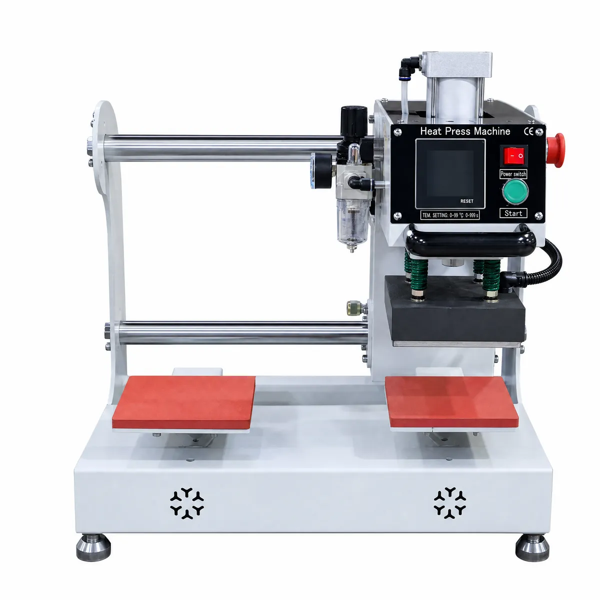HY-PU2L UP-SLIDING PNEUMATIC DOUBLE-STATIONLABEL HEAT PRESS MACHINE
