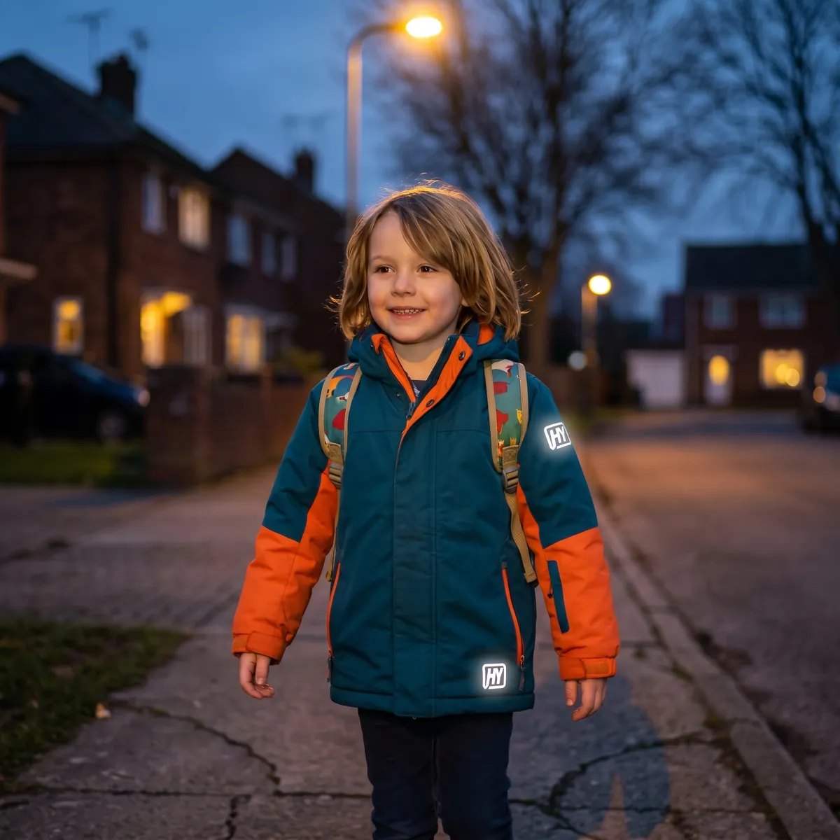 HY-SiO3H-1 reflective silicone film on children's safety apparel and accessories for dusk protection