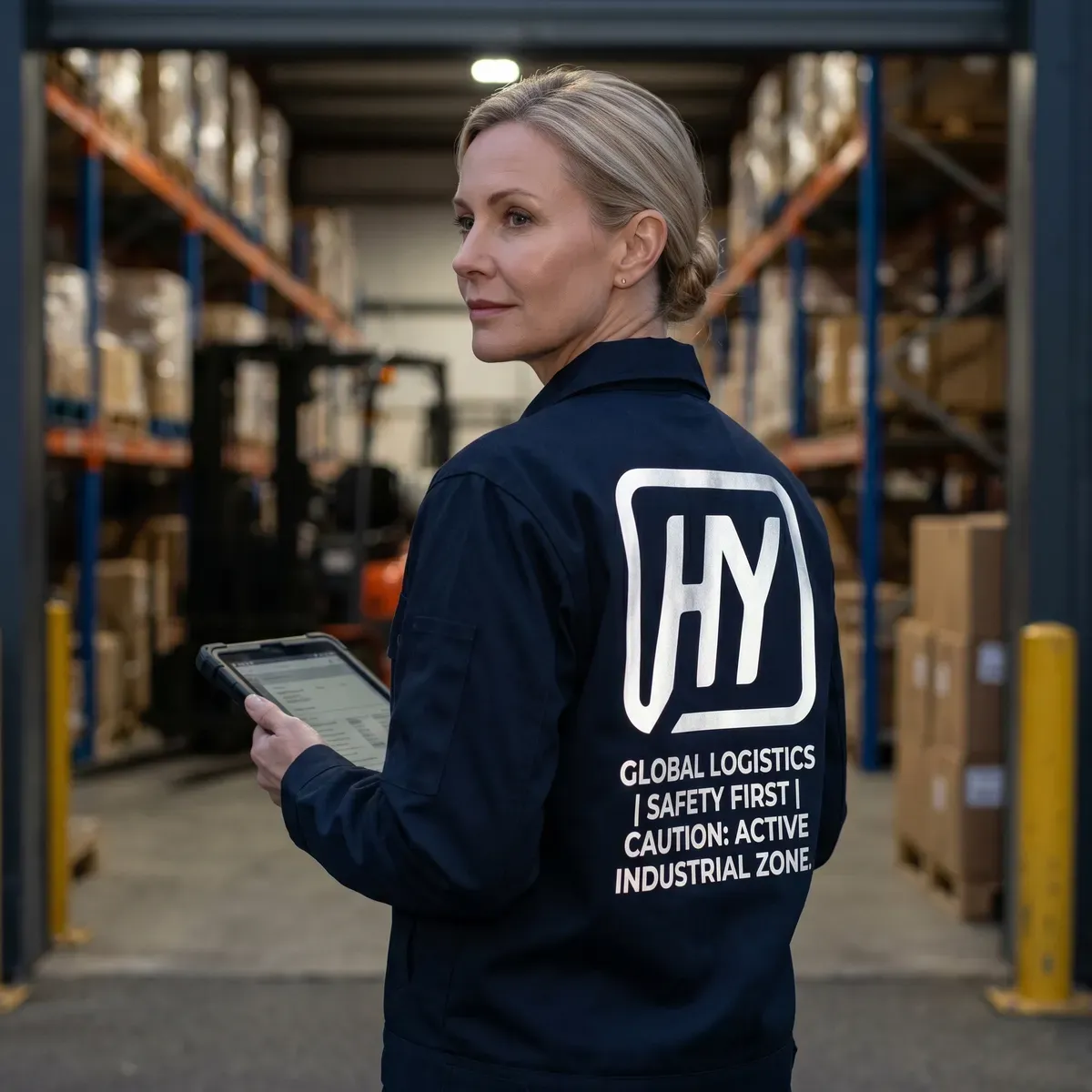 HY-SiO3H-1 reflective silicone film on industrial safety workwear for nighttime visibility