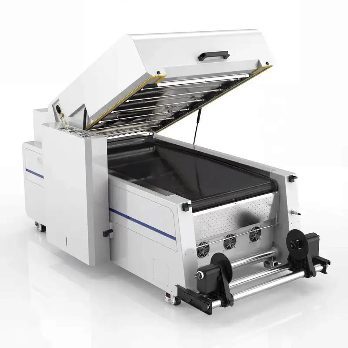 Precision-engineered film transport path with ±0.015mm mechanical tolerance