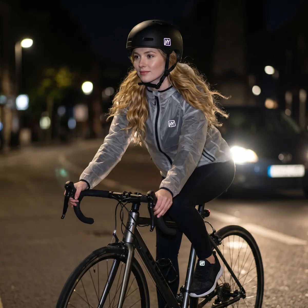 HY-SiO3H-1 reflective silicone transfer on professional sports and outdoor cycling apparel