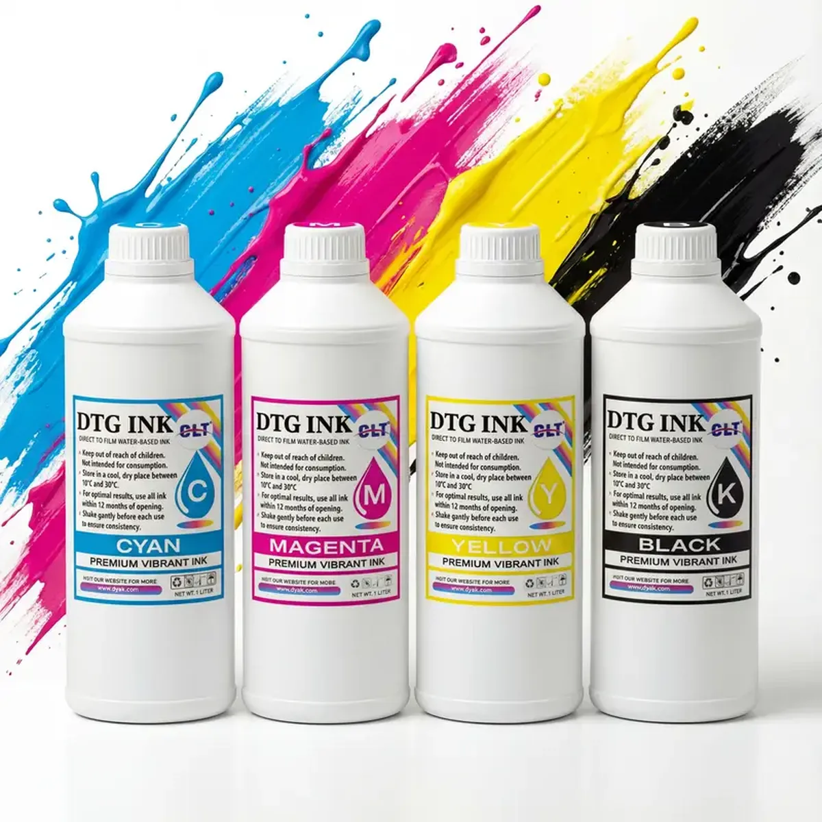 Premium DTG Color Ink (CMYK) for Epson i3200/i1600, HY-CMYK