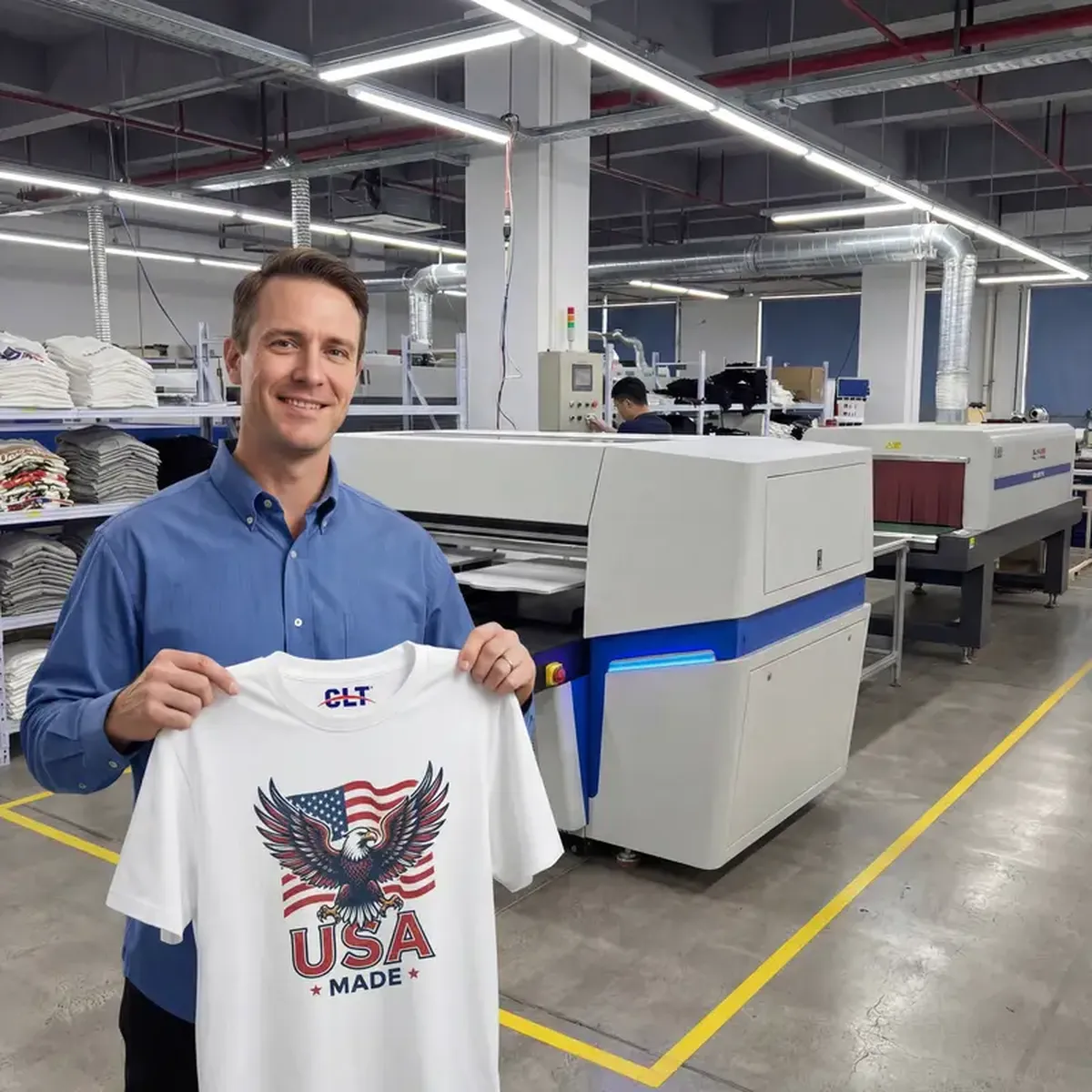 High-volume T-shirt customization using DTG-001 industrial DTG system