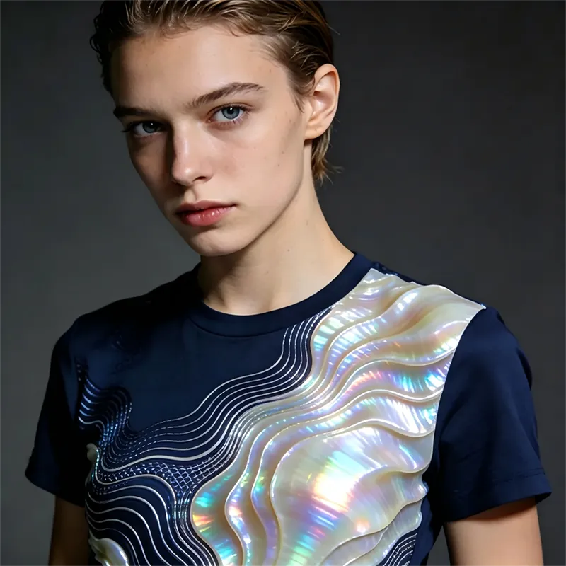 Pearl Heat Transfer Vinyl on T-shirt
